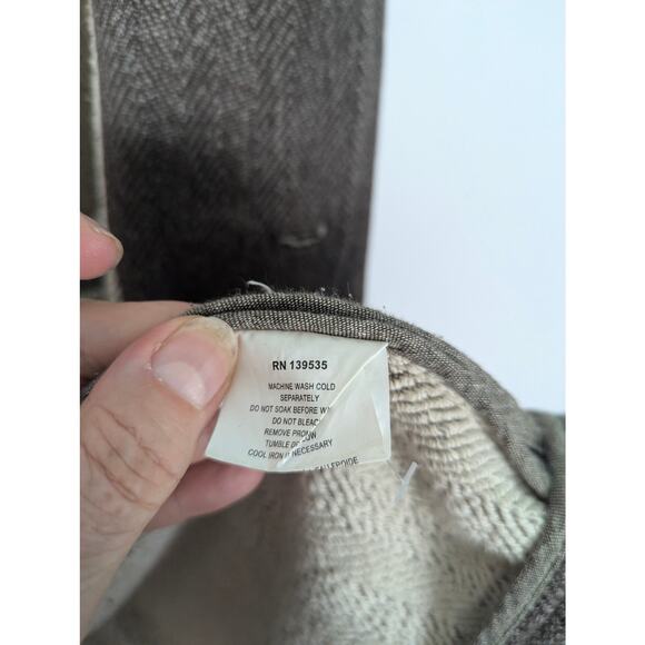Grayers Herringbone Soft Cotton Blazer Jacket Brown Terry Inside 5 Button XXL - Picture 5 of 8